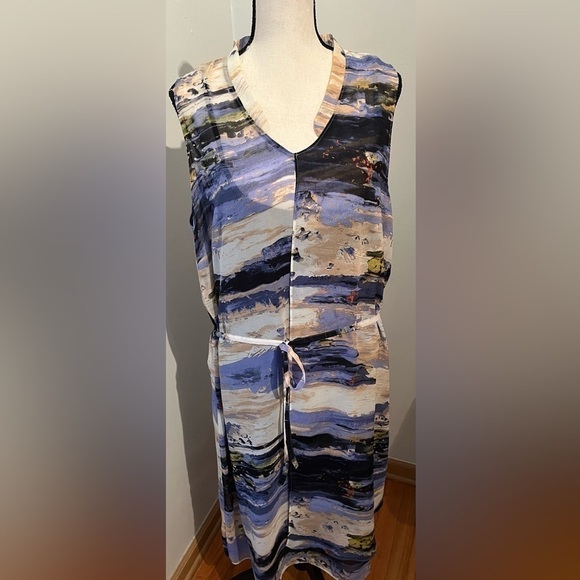 Simply Vera Wang Watercolor Sleeveless Dress Size Large - Picture 1 of 6